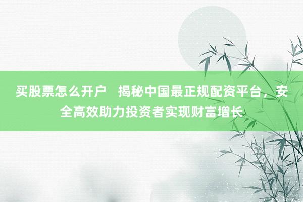 买股票怎么开户   揭秘中国最正规配资平台，安全高效助力投资者实现财富增长