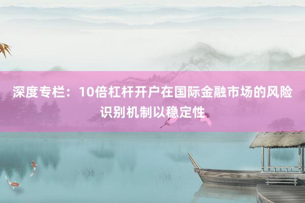 深度专栏：10倍杠杆开户在国际金融市场的风险识别机制以稳定性