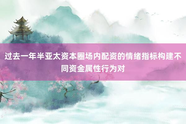 过去一年半亚太资本圈场内配资的情绪指标构建不同资金属性行为对