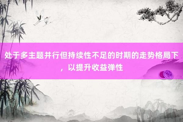 处于多主题并行但持续性不足的时期的走势格局下，以提升收益弹性