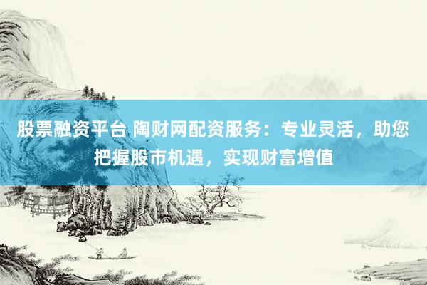 股票融资平台 陶财网配资服务：专业灵活，助您把握股市机遇，实现财富增值