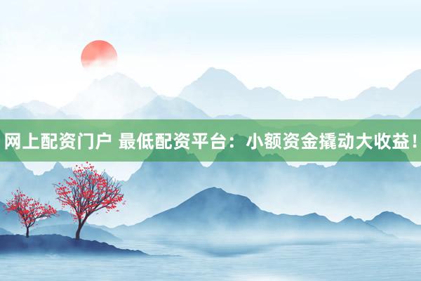 网上配资门户 最低配资平台：小额资金撬动大收益！